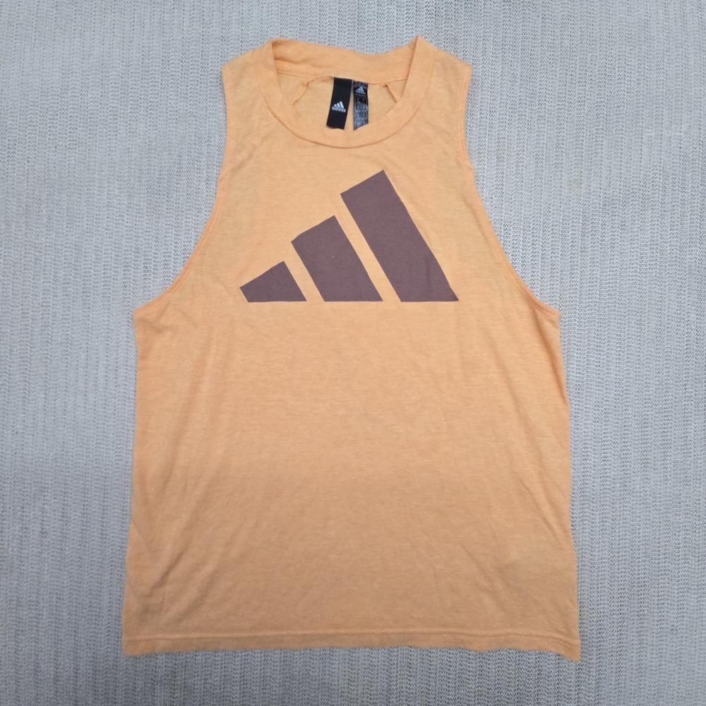 Adidas Tank Top Womens Small Orange Primegreen Logo Sleeveless Athletic Gym